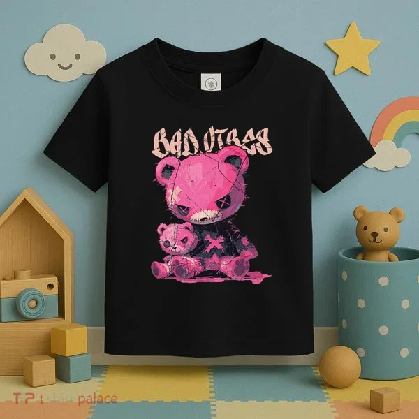 Stitched Plush Bear Cute Gothic Toddler T-Shirt