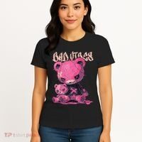 Stitched Plush Bear Cute Gothic Women's T-Shirt thumb 4