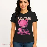 Stitched Plush Bear Cute Gothic Women's T-Shirt thumb 4