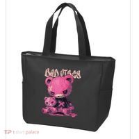 Stitched Plush Bear Cute Gothic Tote Bag thumb 3