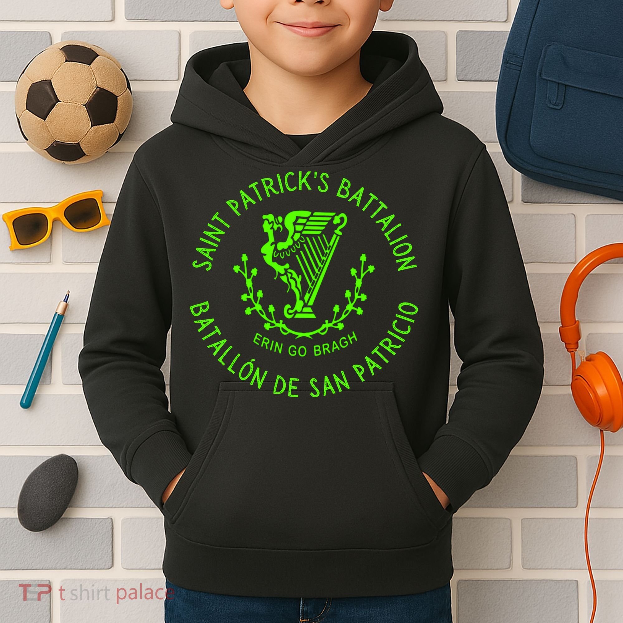 Saint Patrick's Battalion San Patricios Catholic Gift Kids Hoodie