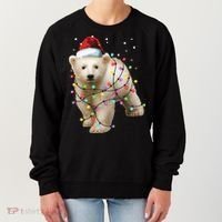 Santa Polar Bear Christmas Bear Lover Gift Women's Sweatshirt thumb 0