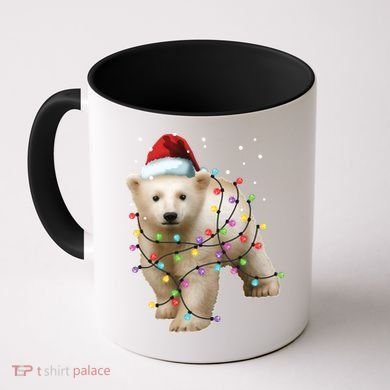 Santa Polar Bear Christmas Bear Lover Gift Coffee Mug