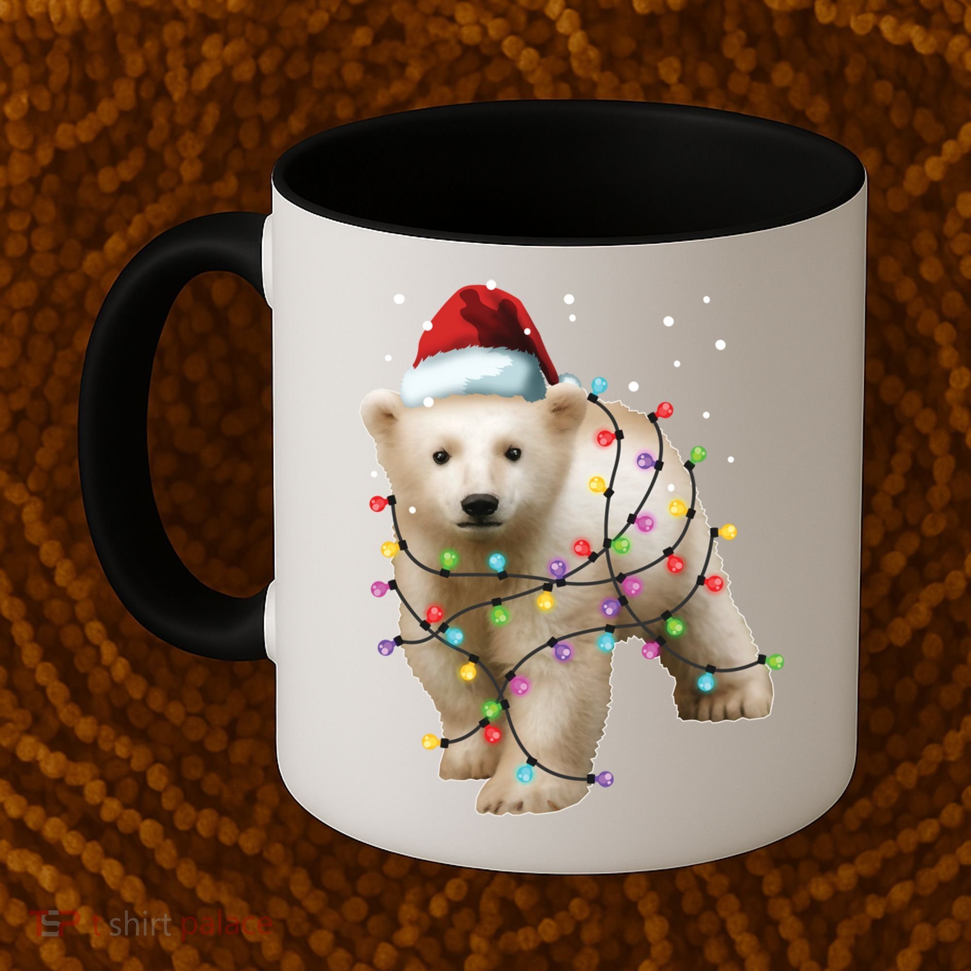 Santa Polar Bear Christmas Bear Lover Gift Coffee Mug