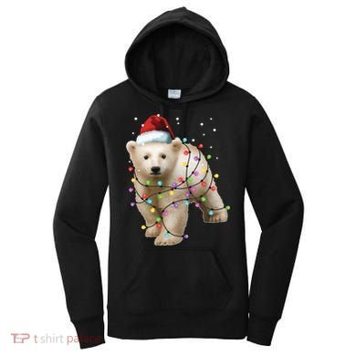 Santa Polar Bear Christmas Bear Lover Gift Women's Hoodie