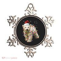 Santa Polar Bear Christmas Bear Lover Gift Ornament thumb 0