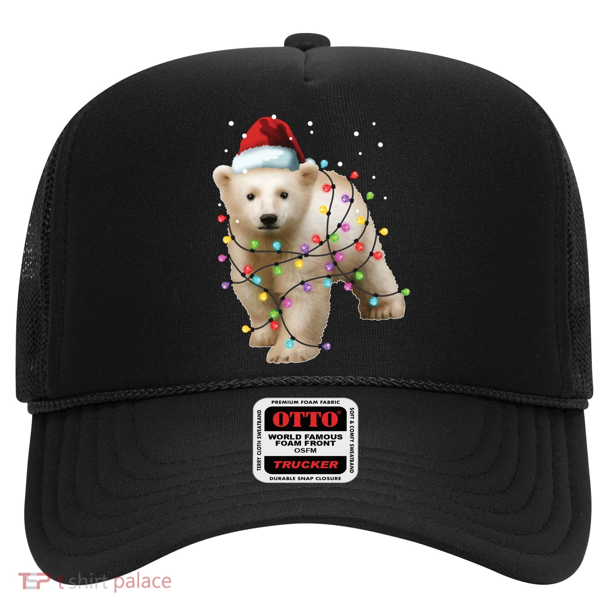 Santa Polar Bear Christmas Bear Lover Gift Hat