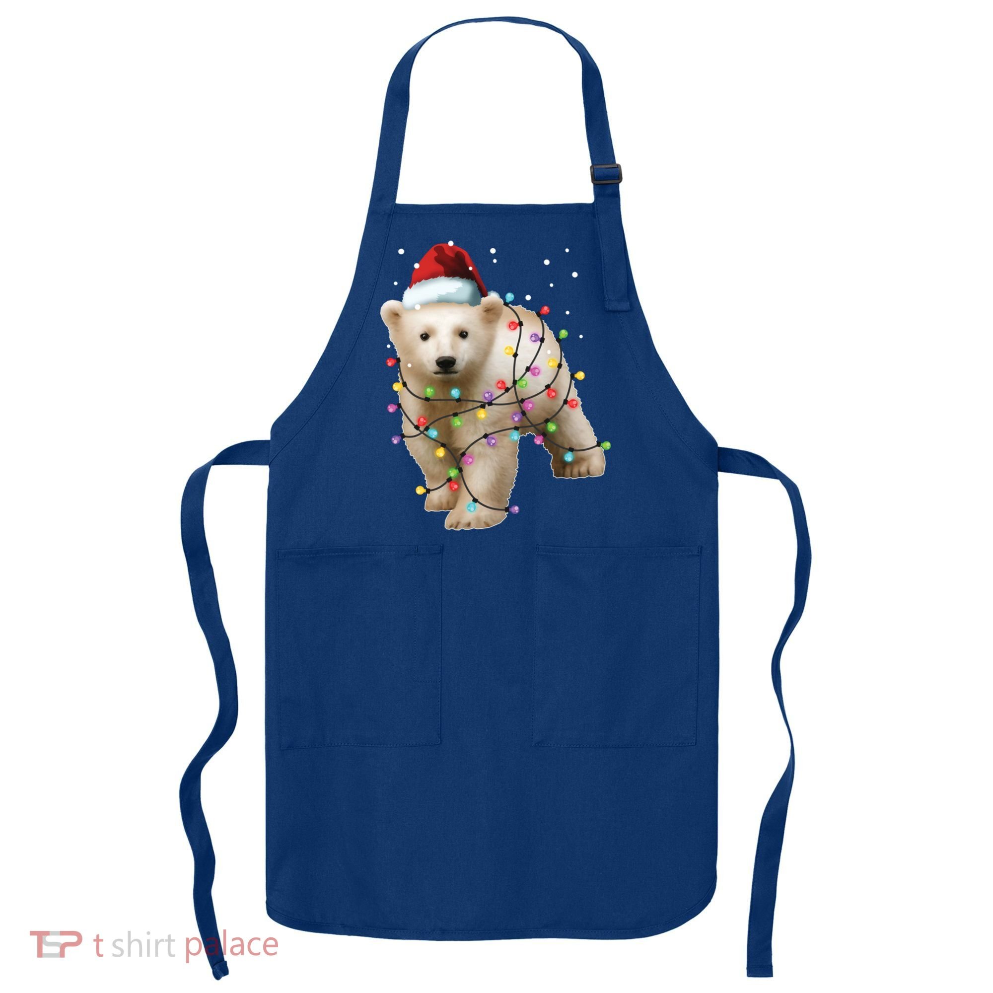 Santa Polar Bear Christmas Bear Lover Gift Apron