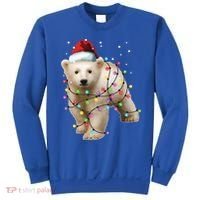 Santa Polar Bear Christmas Bear Lover Gift Sweatshirt thumb 0