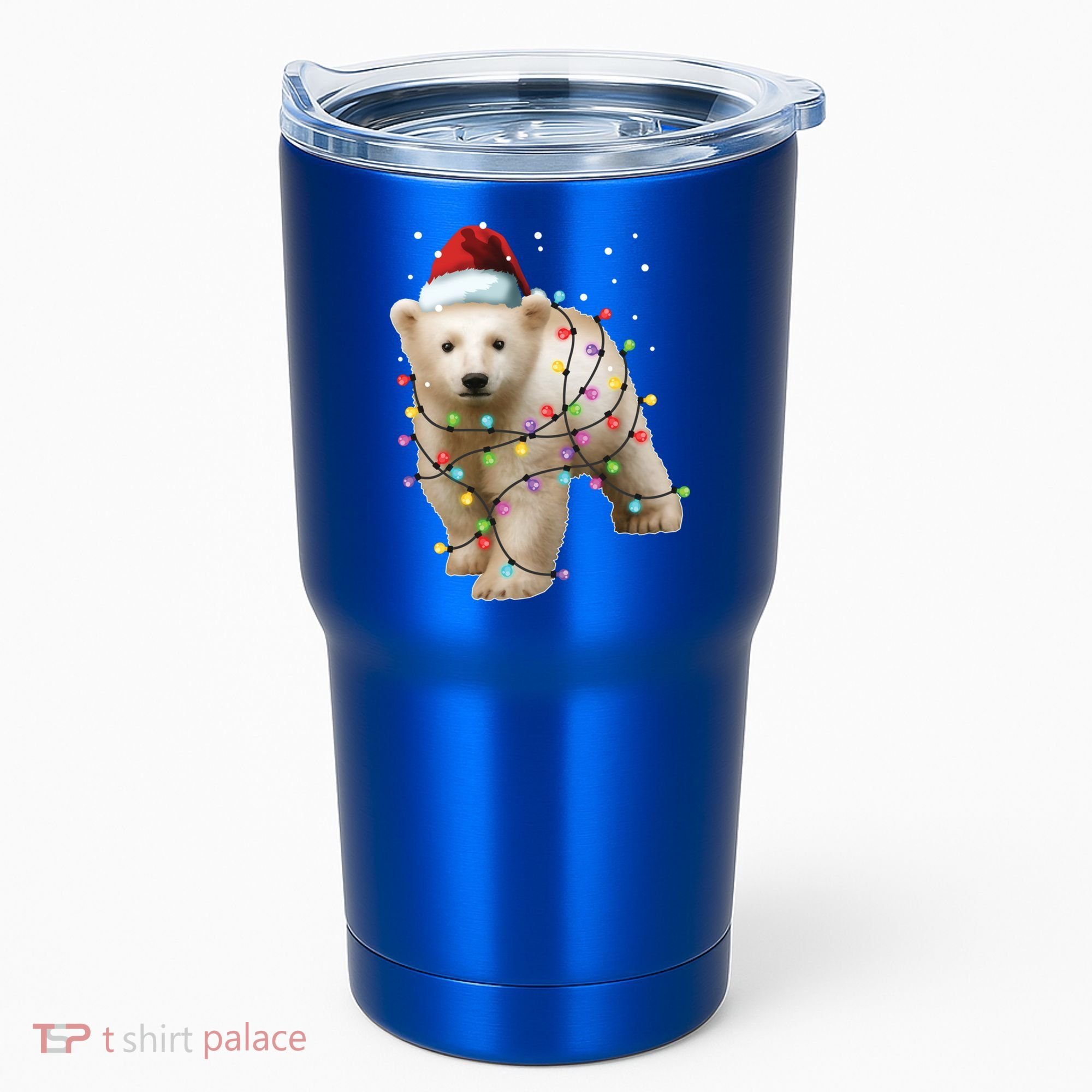 Santa Polar Bear Christmas Bear Lover Gift Tumbler