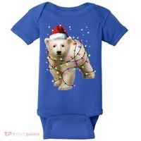 Santa Polar Bear Christmas Bear Lover Gift Baby Bodysuit thumb 0