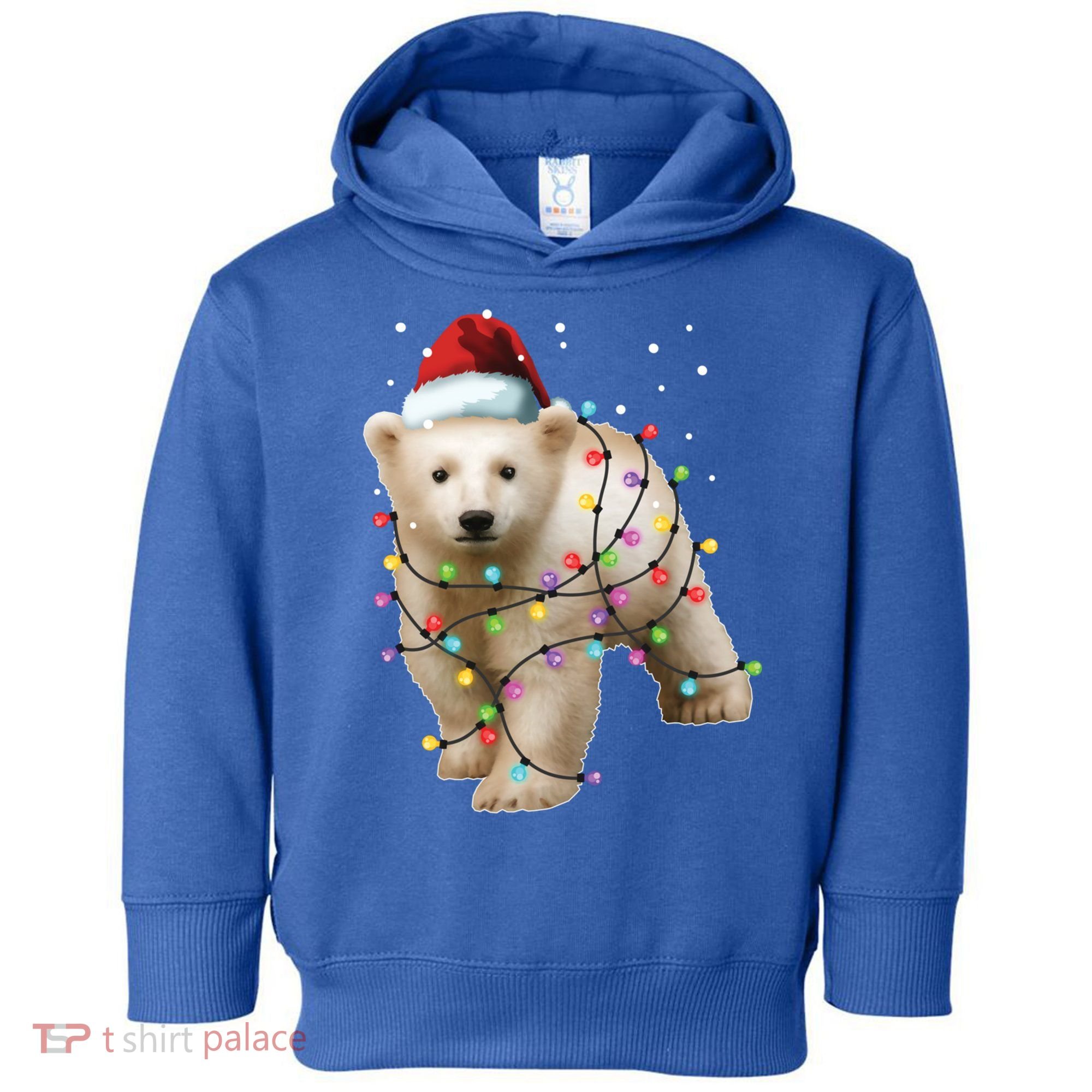 Santa Polar Bear Christmas Bear Lover Gift Toddler Hoodie