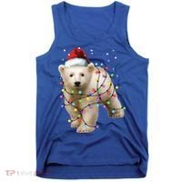 Santa Polar Bear Christmas Bear Lover Gift Tank Top thumb 0