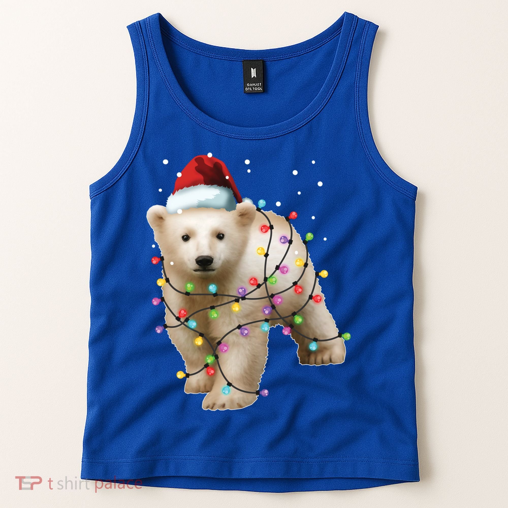 Santa Polar Bear Christmas Bear Lover Gift Tank Top