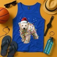 Santa Polar Bear Christmas Bear Lover Gift Tank Top thumb 4