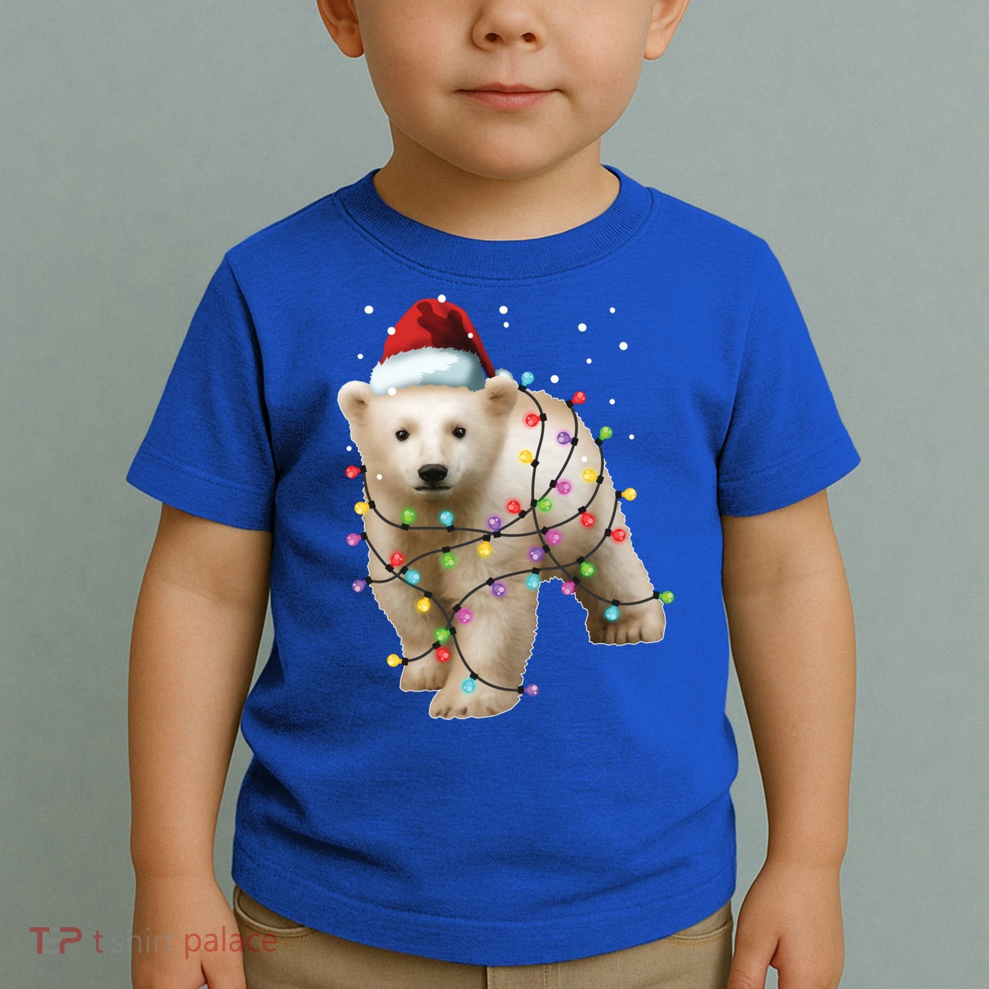 Santa Polar Bear Christmas Bear Lover Gift Toddler T-Shirt