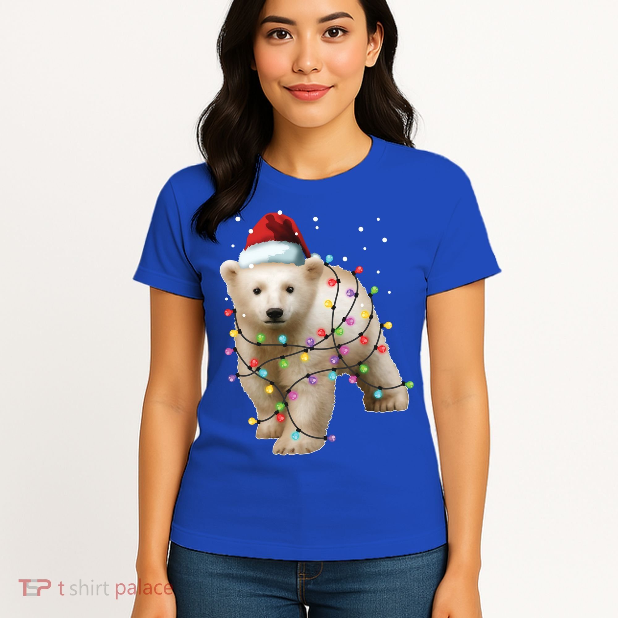 Santa Polar Bear Christmas Bear Lover Gift Women's T-Shirt