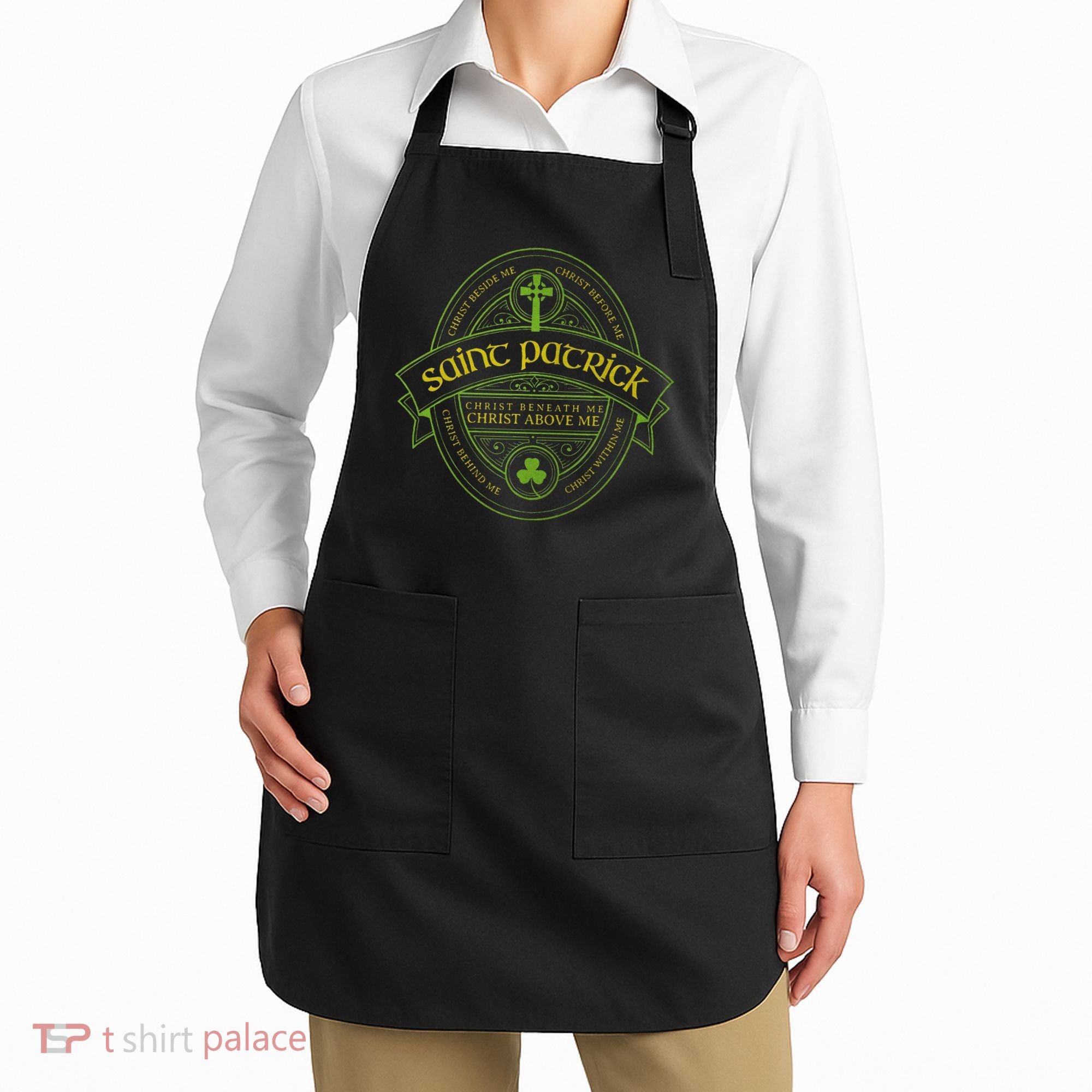 St Patrick Breastplate Prayer Catholic Saint Patricks Day Apron