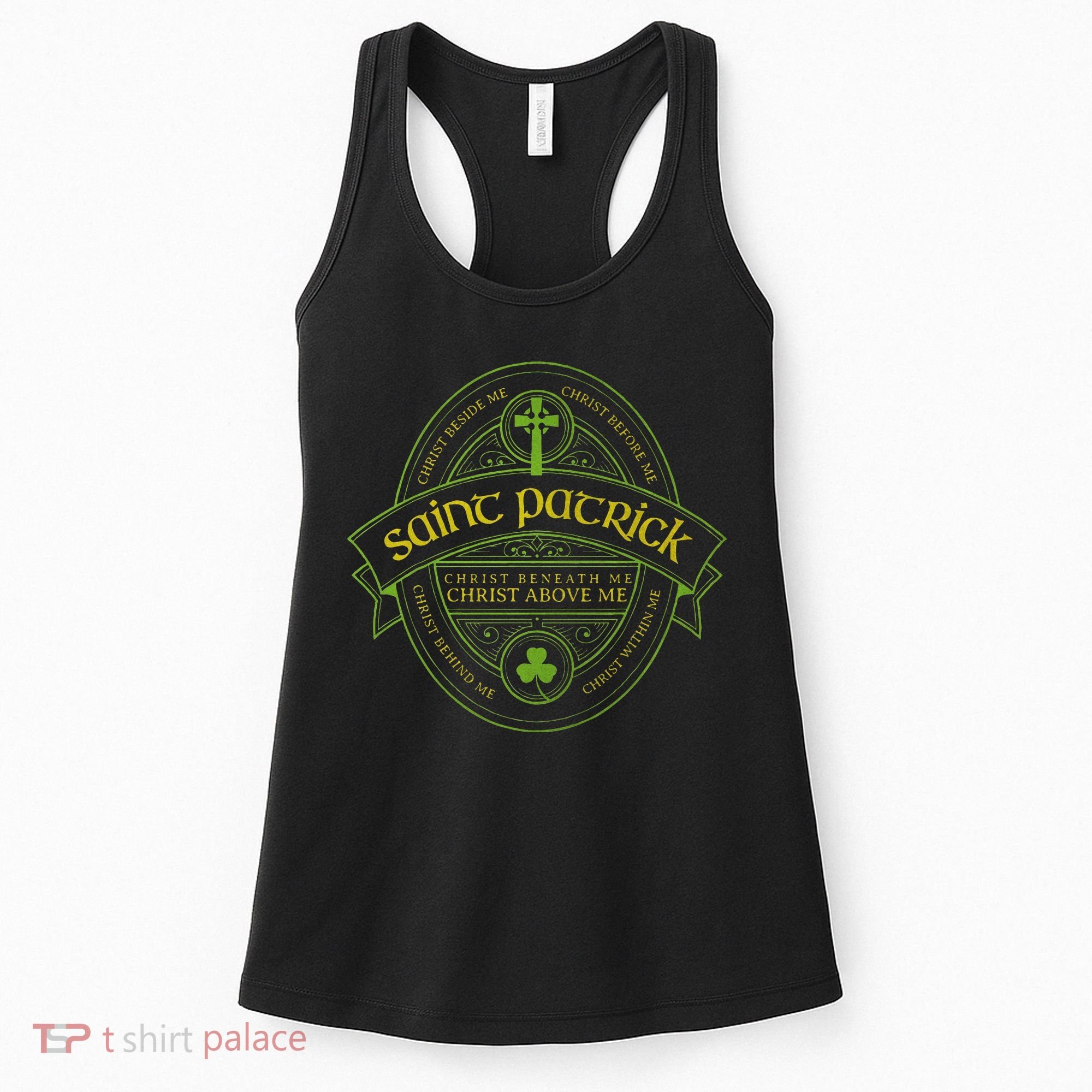 St Patrick Breastplate Prayer Catholic Saint Patricks Day Women's Tank Top