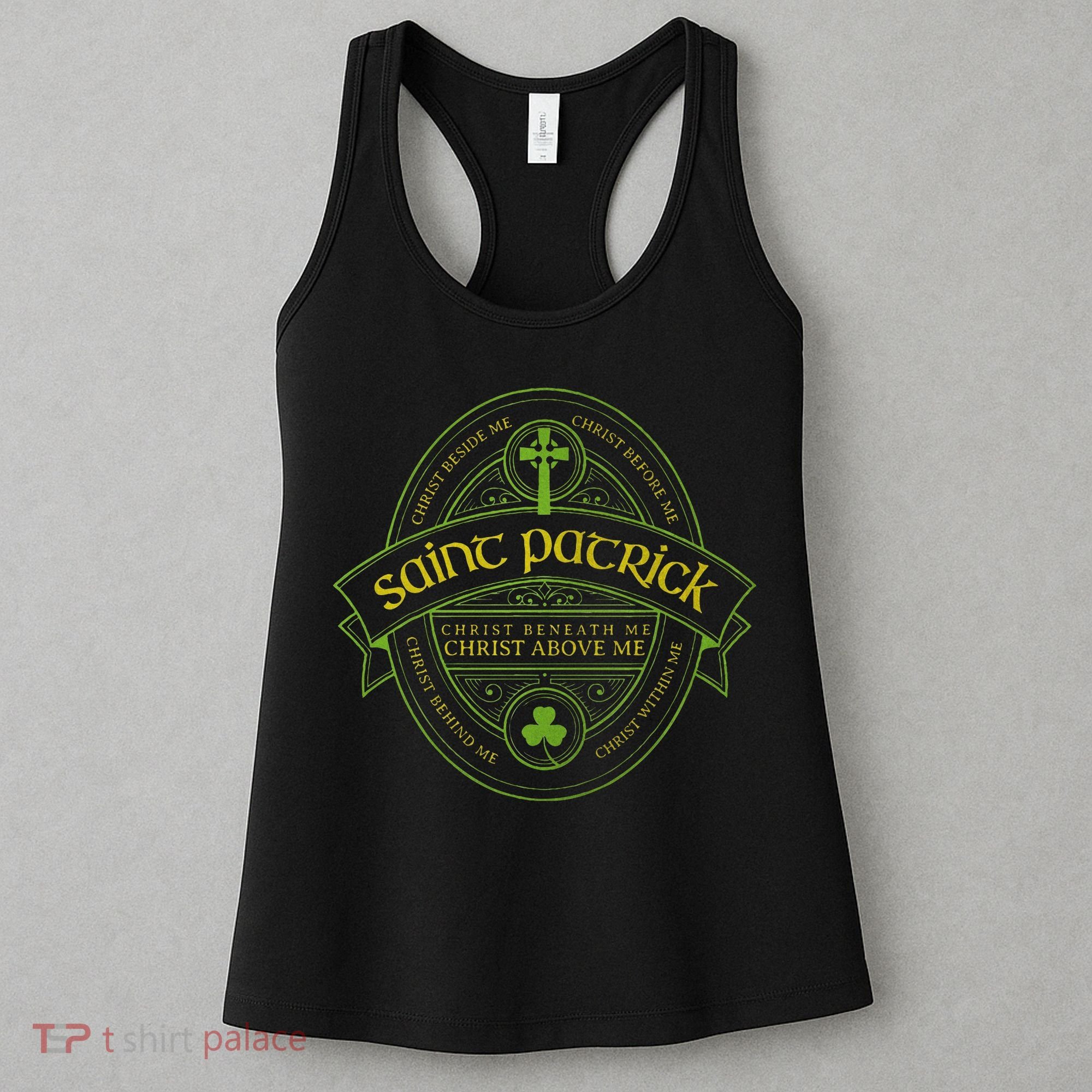 St Patrick Breastplate Prayer Catholic Saint Patricks Day Women's Tank Top