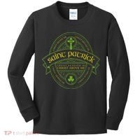 St Patrick Breastplate Prayer Catholic Saint Patricks Day Kids Long Sleeve Shirt thumb 0