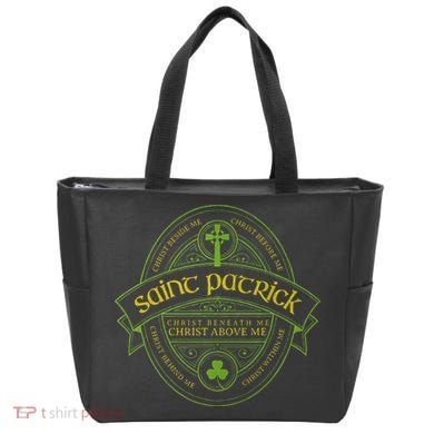 St Patrick Breastplate Prayer Catholic Saint Patricks Day Tote Bag
