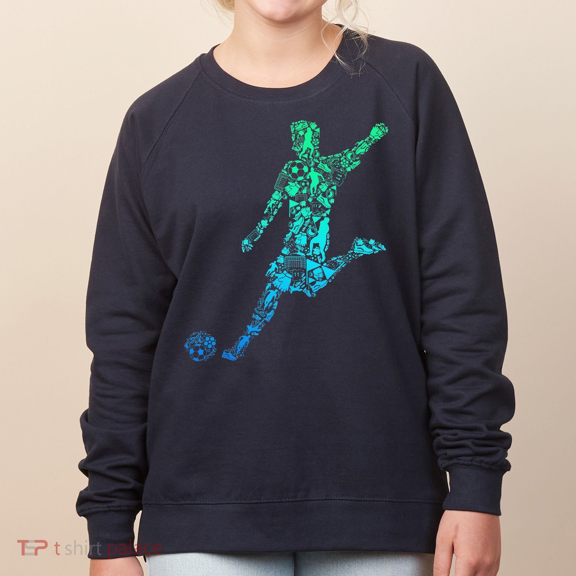 Soccer Player Boy Women's Sweatshirt