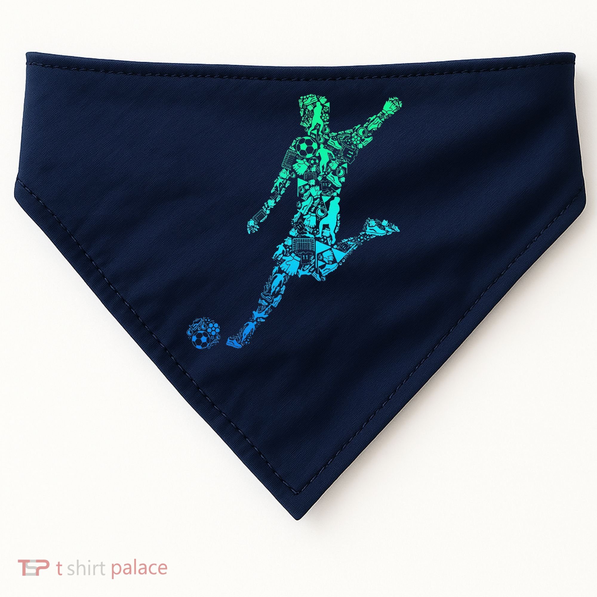 Soccer Player Boy USA-Made Doggie Bandana