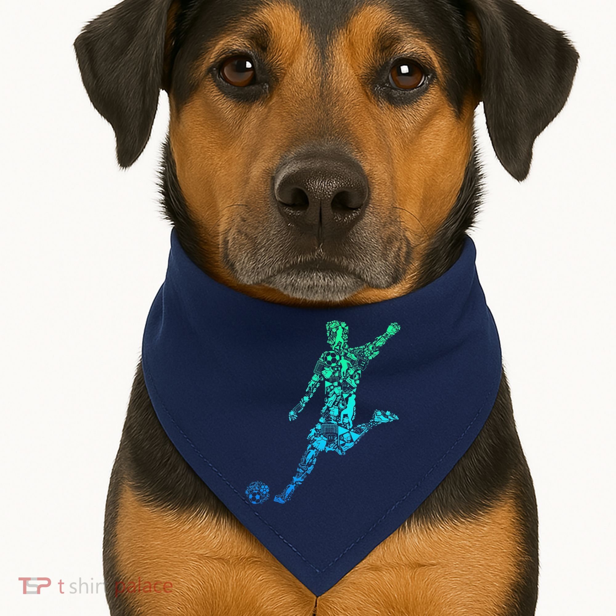 Soccer Player Boy USA-Made Doggie Bandana