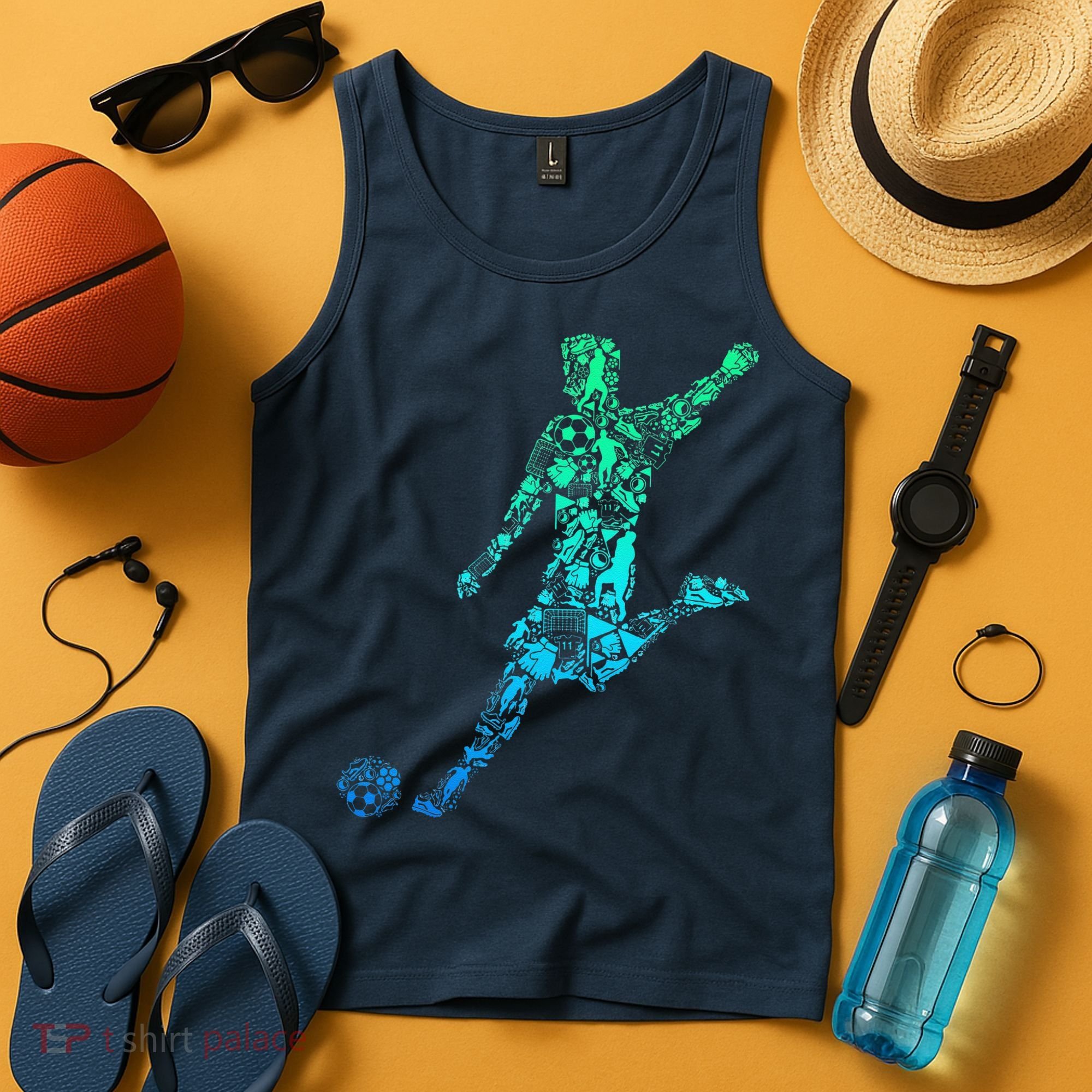 Soccer Player Boy Tank Top