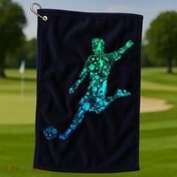 Soccer Player Boy Golf Towel thumb 1