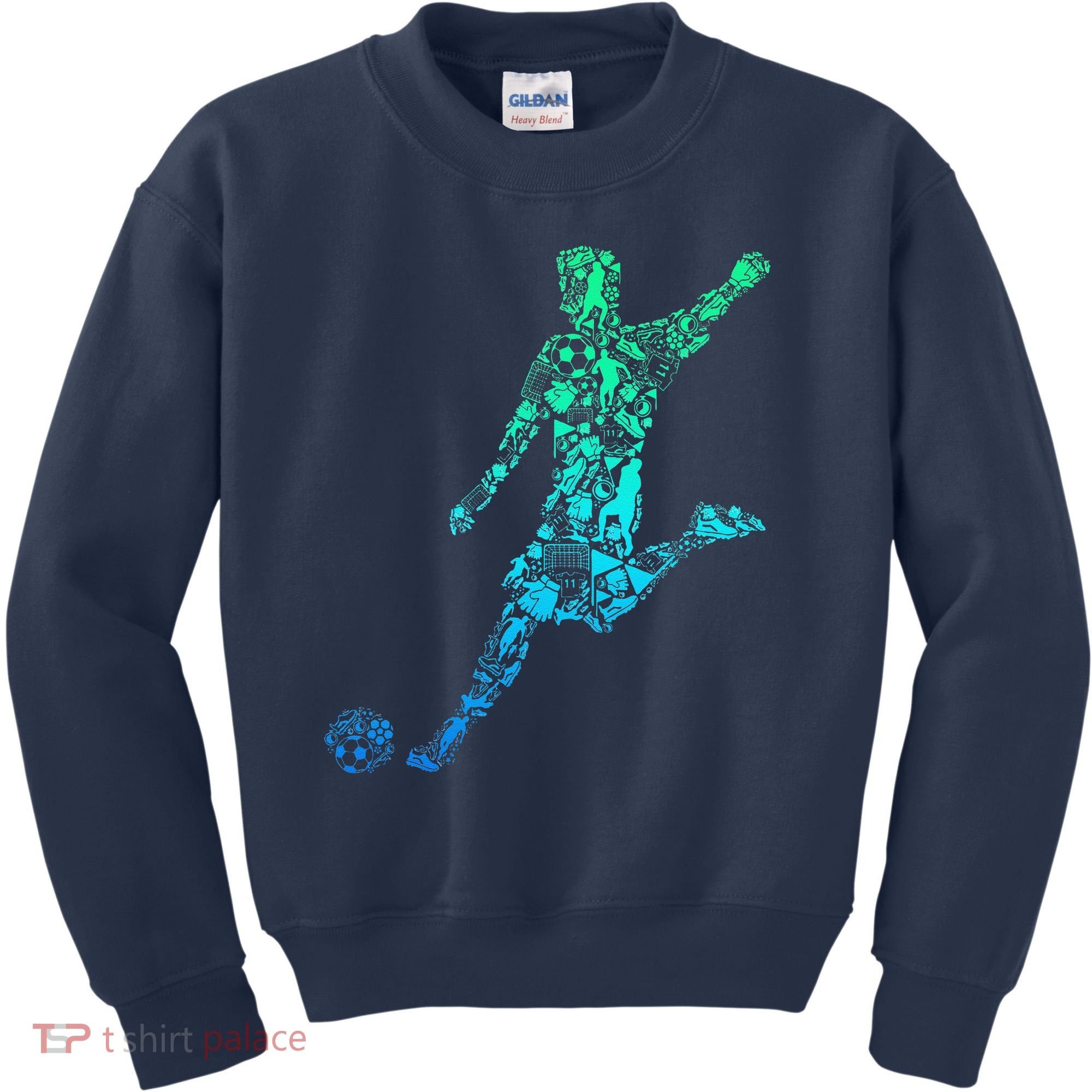 Soccer Player Boy Kids Sweatshirt