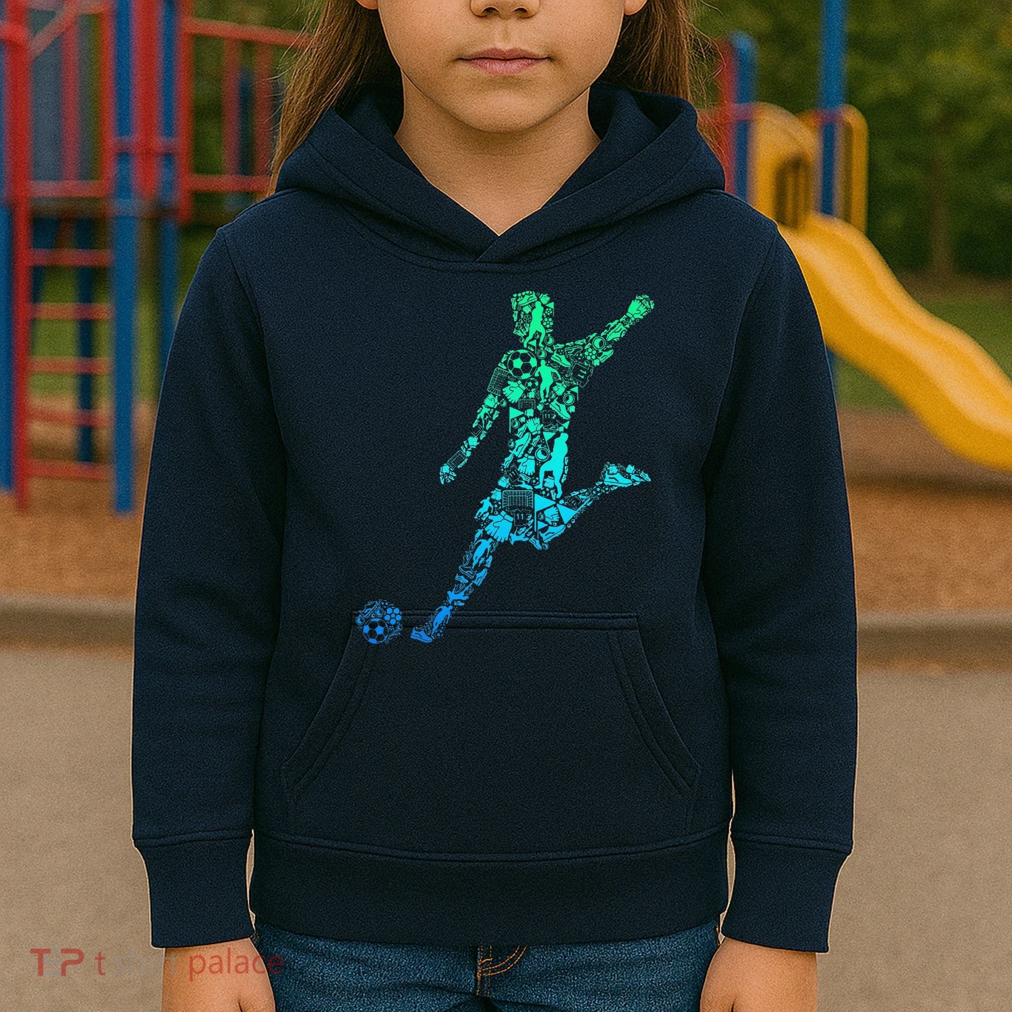Soccer Player Boy Kids Hoodie