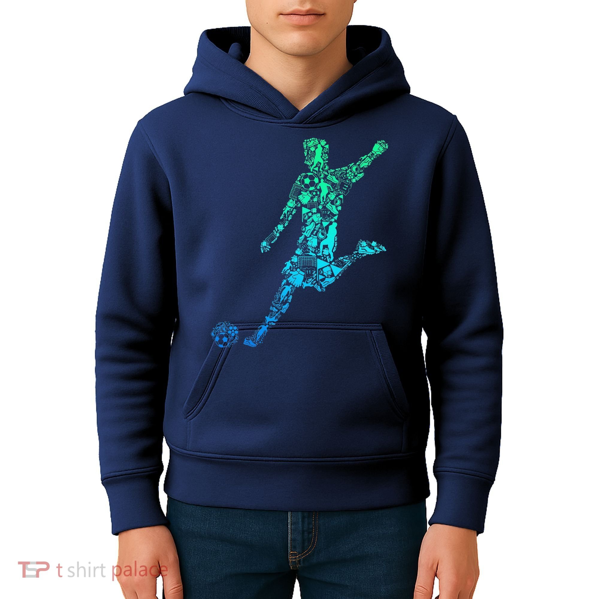 Soccer Player Boy Kids Hoodie