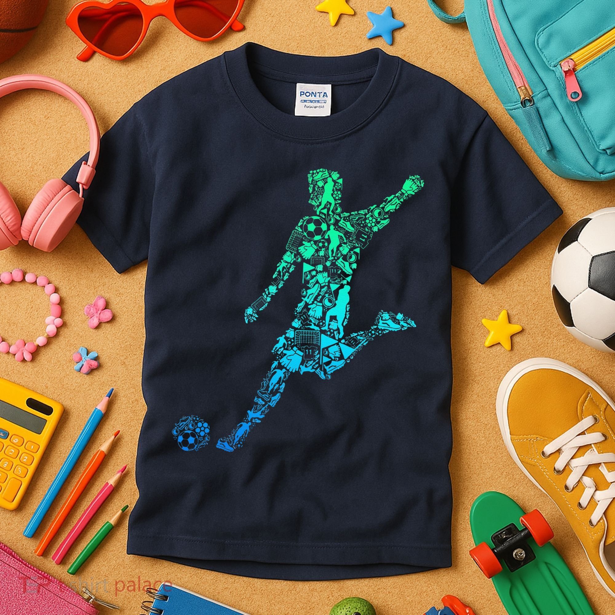 Soccer Player Boy Kids T-Shirt