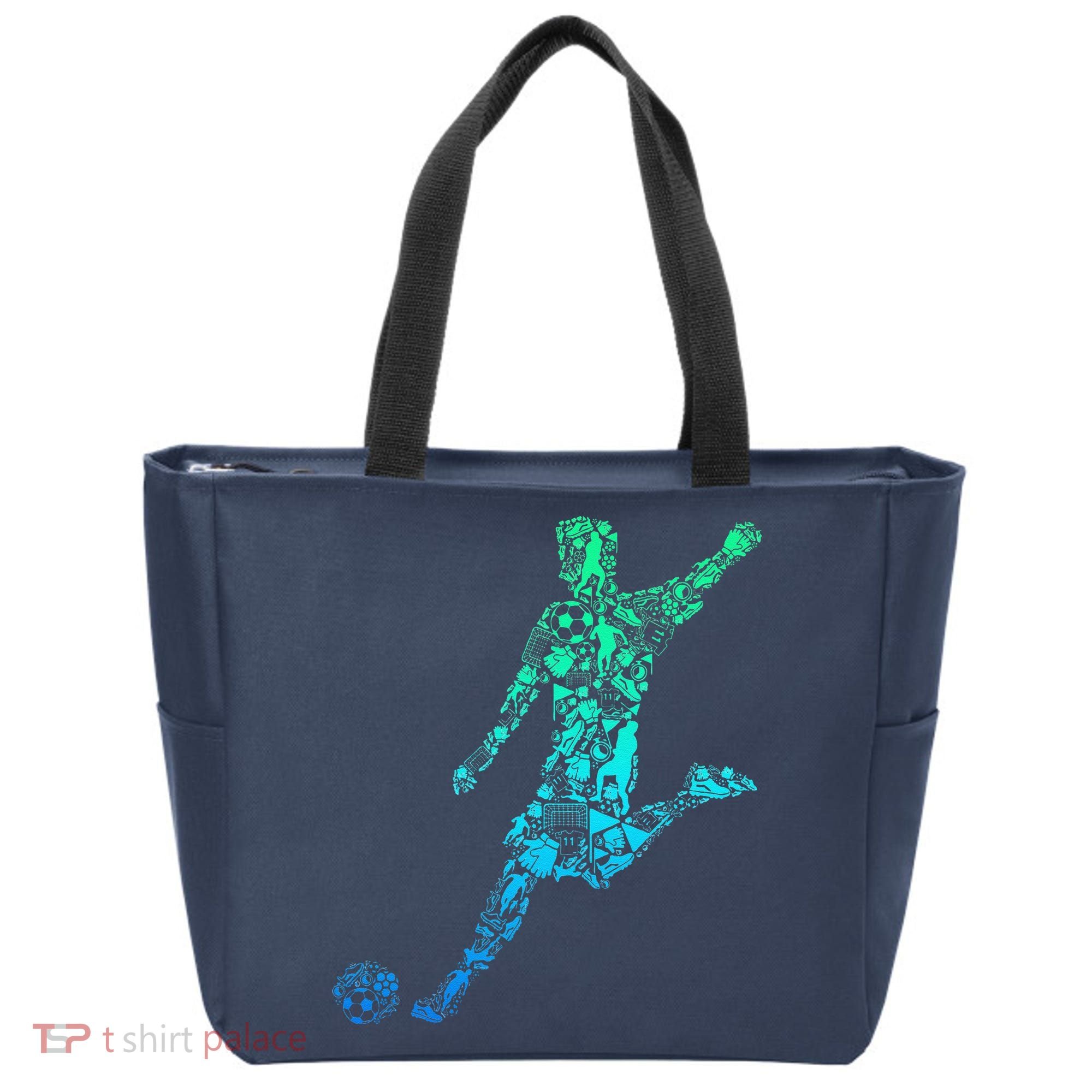 Soccer Player Boy Tote Bag