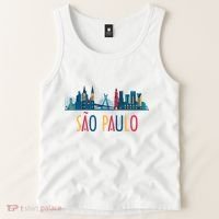 Sao Paulo Brazil Skyline Brazil Souvenir Gift Tank Top thumb 2