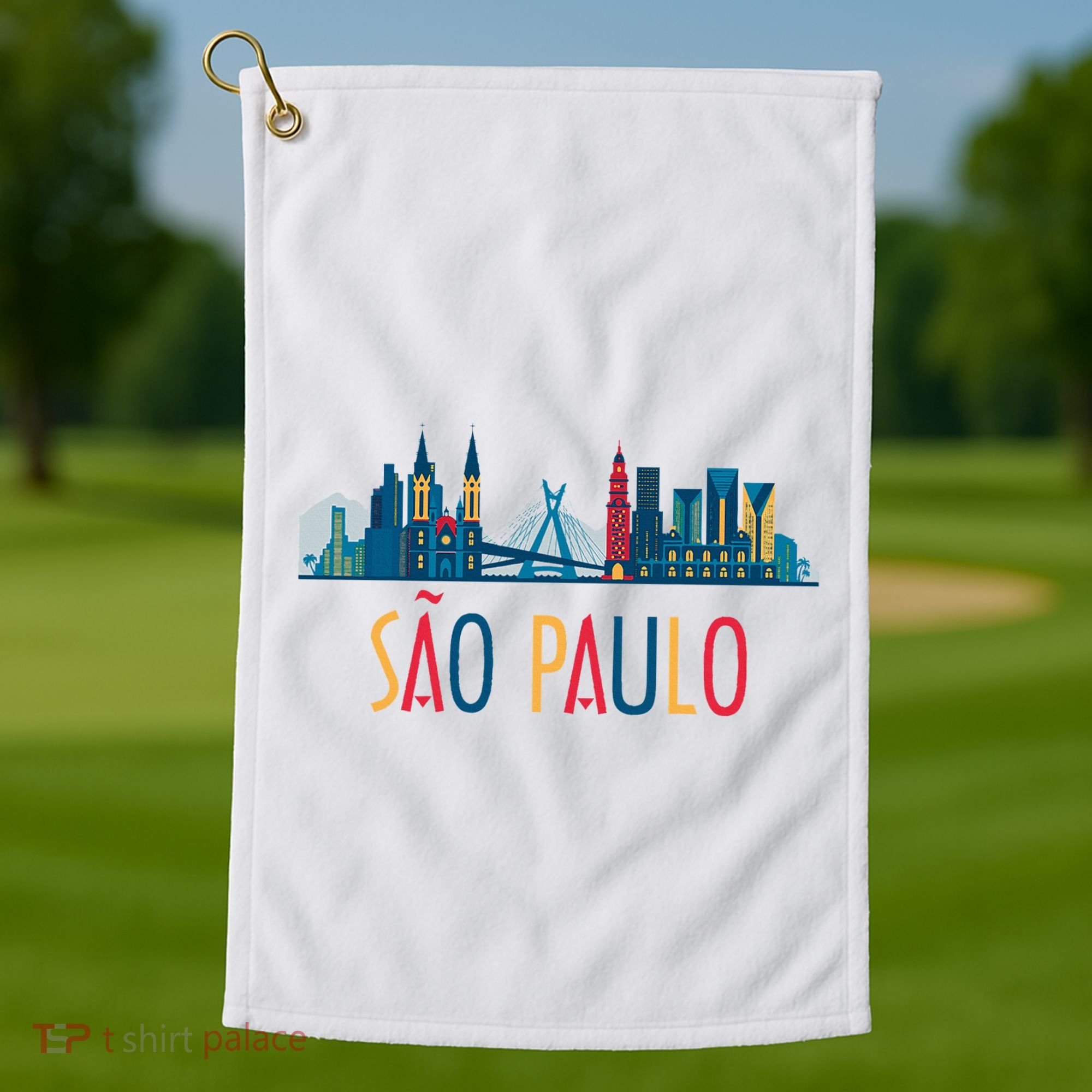 Sao Paulo Brazil Skyline Brazil Souvenir Gift Golf Towel