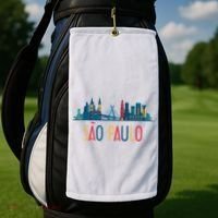 Sao Paulo Brazil Skyline Brazil Souvenir Gift Golf Towel thumb 2