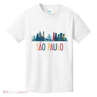 Sao Paulo Brazil Skyline Brazil Souvenir Gift Kids T-Shirt thumb 0