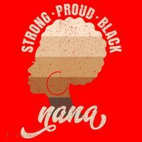 Strong Proud Black Nana Black History Santa Hat thumb 1