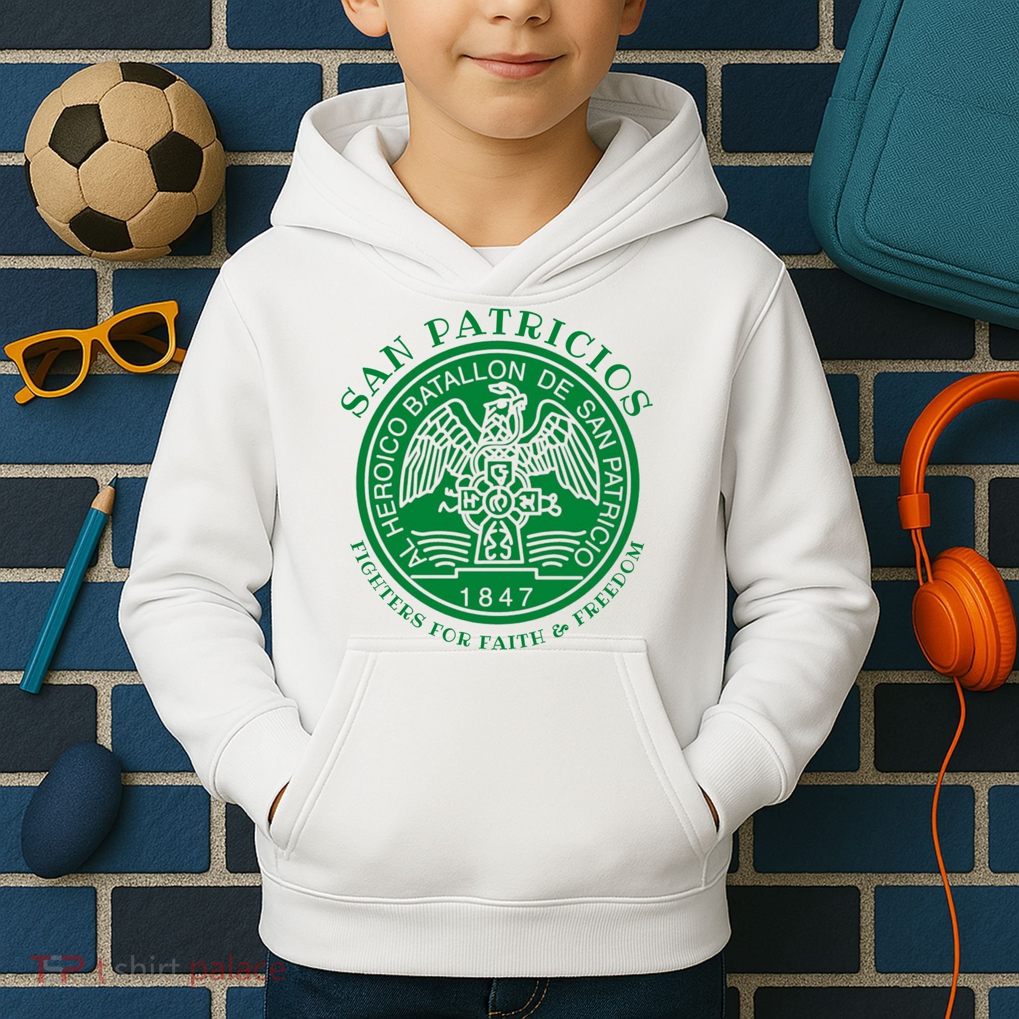 Saint Patrick's Battalion San Patricios Catholic Kids Hoodie