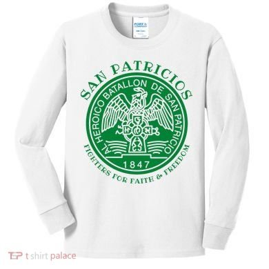 Saint Patrick's Battalion San Patricios Catholic Kids Long Sleeve Shirt
