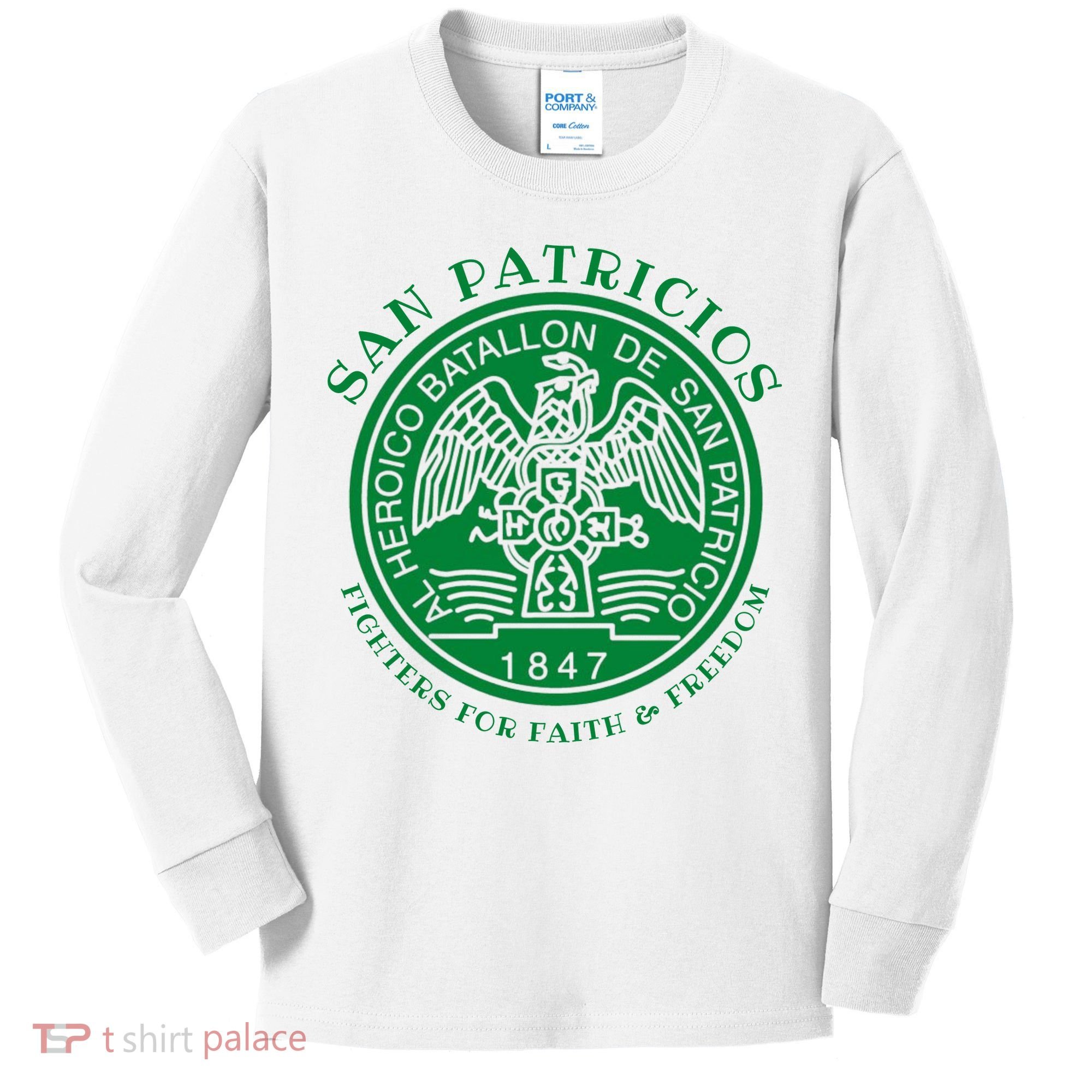 Saint Patrick's Battalion San Patricios Catholic Kids Long Sleeve Shirt