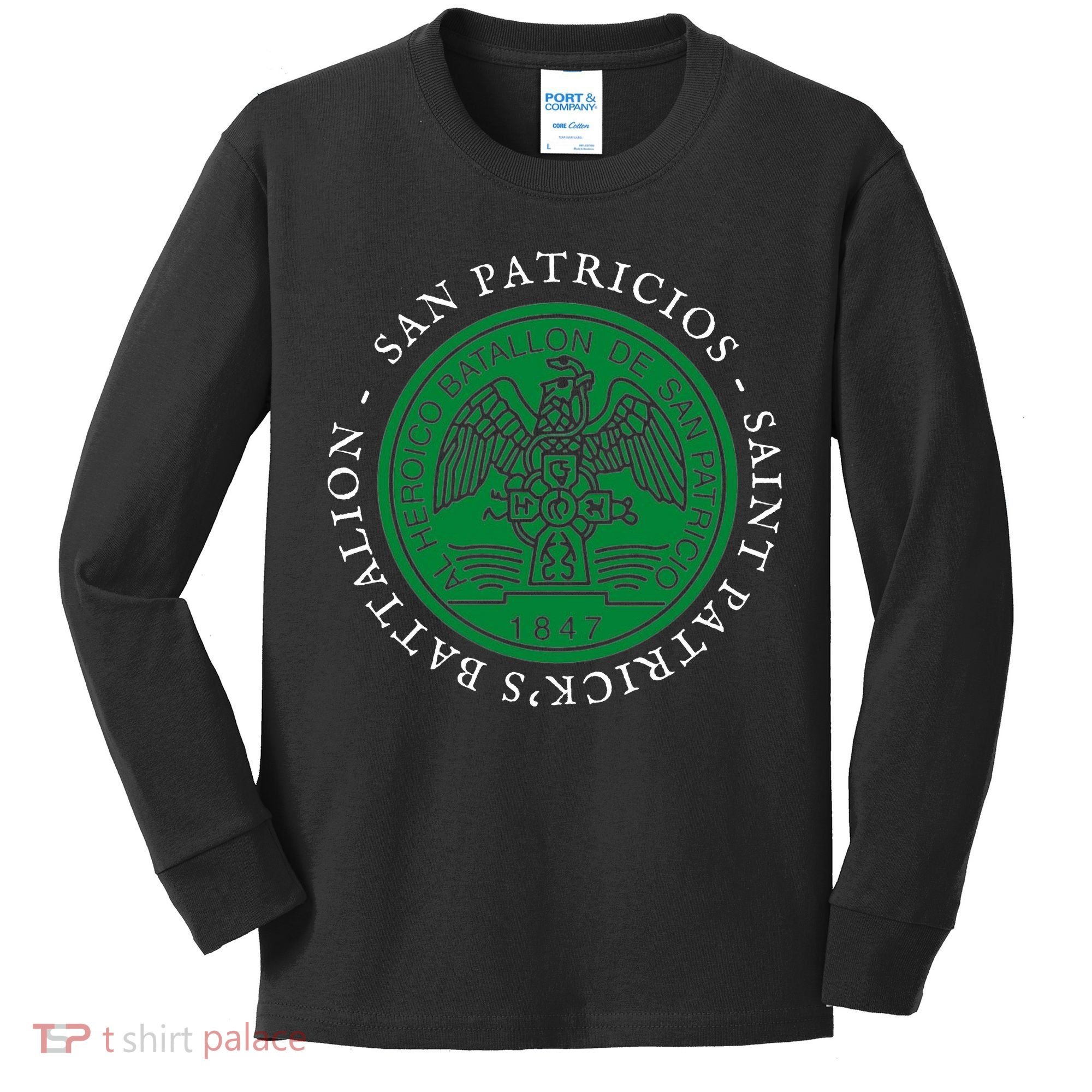 Saint Patrick's Battalion San Patricios Catholic Kids Long Sleeve Shirt