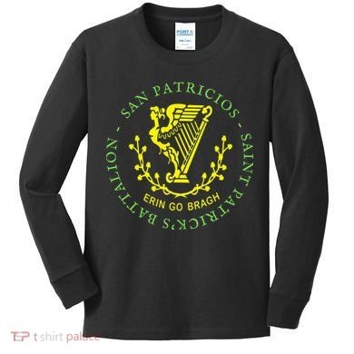 Saint Patrick's Battalion San Patricios Catholic Kids Long Sleeve Shirt
