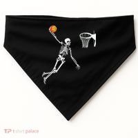 Skeleton Playing Basketball Halloween Costume Boy Kids USA-Made Doggie Bandana thumb 0