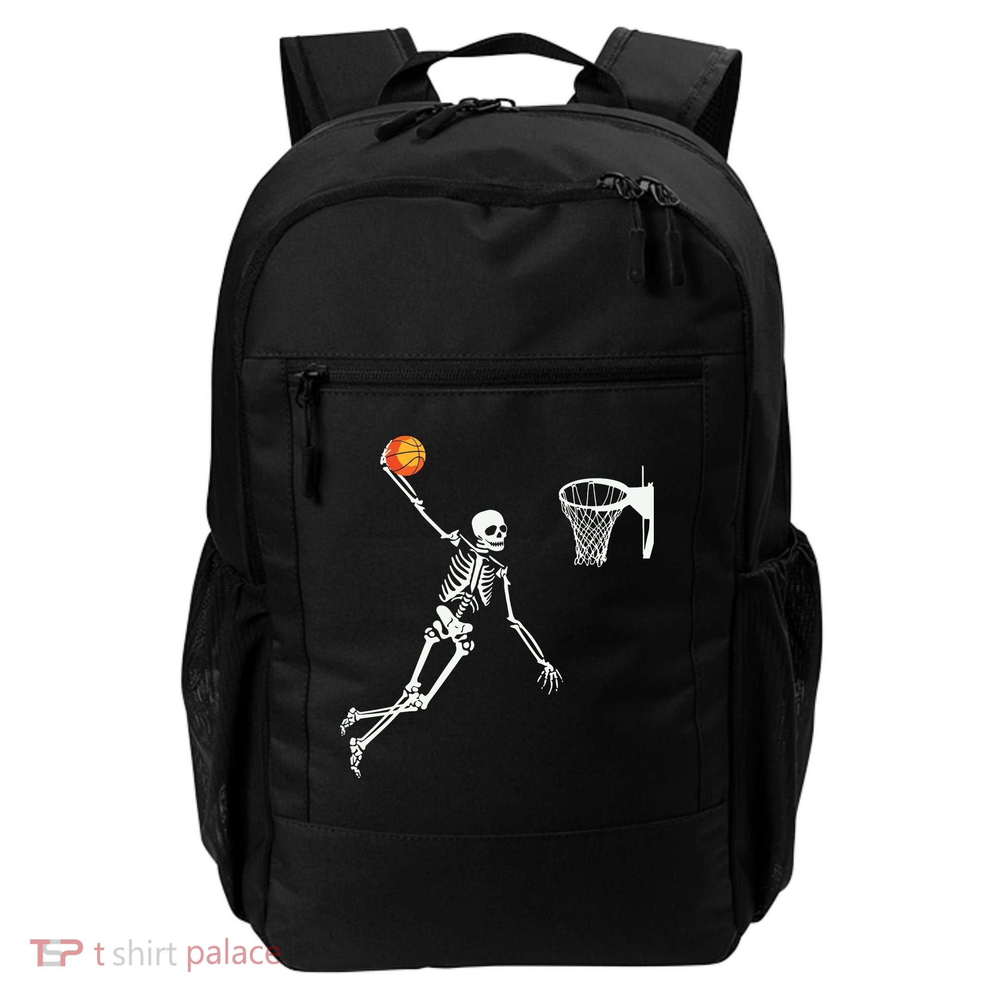 Skeleton Playing Basketball Halloween Costume Boy Kids Backpack