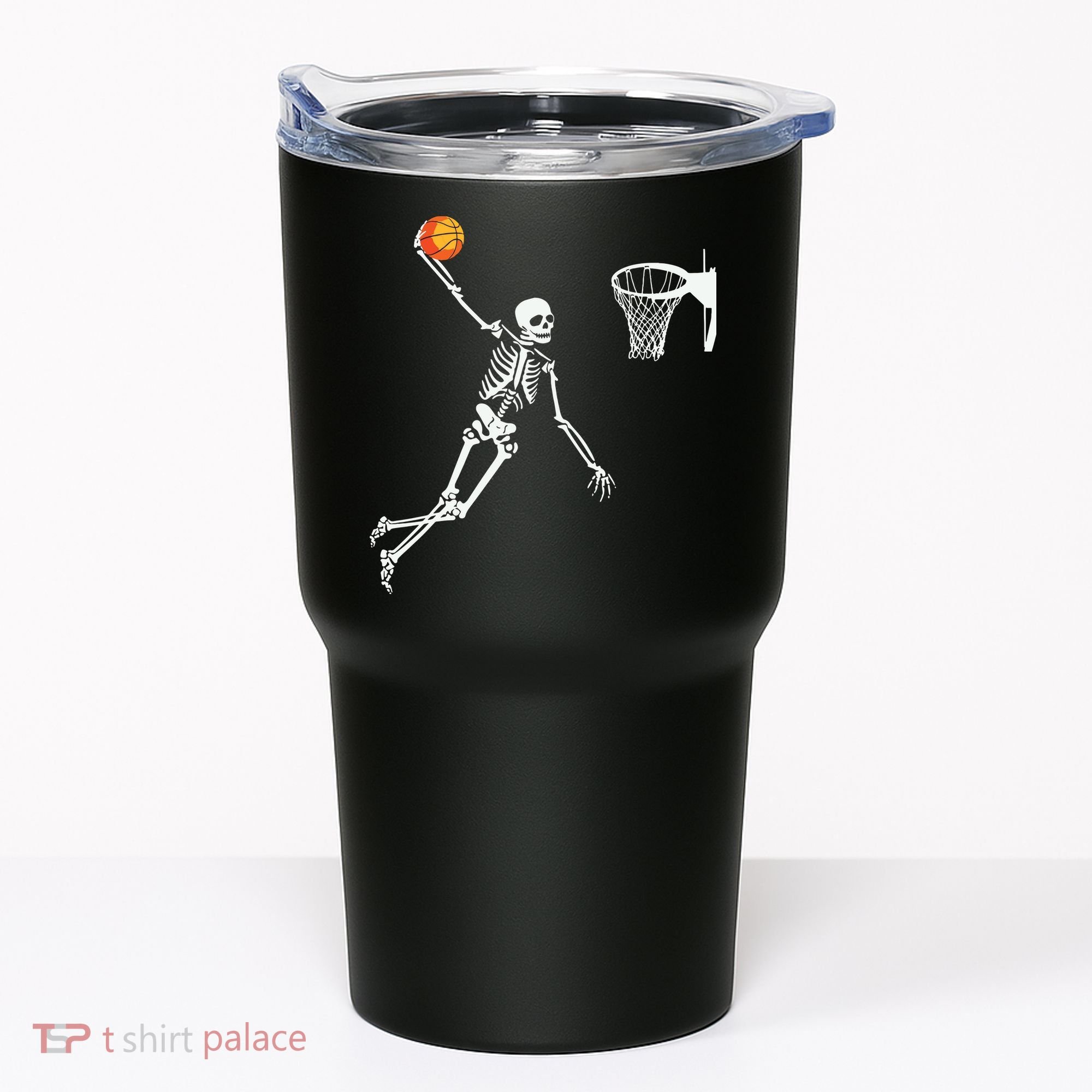 Skeleton Playing Basketball Halloween Costume Boy Kids Tumbler