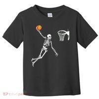 Skeleton Playing Basketball Halloween Costume Boy Kids Toddler T-Shirt thumb 0